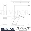 Bristan Amaretto Easyfit Sink Mixer Tap Dimensions